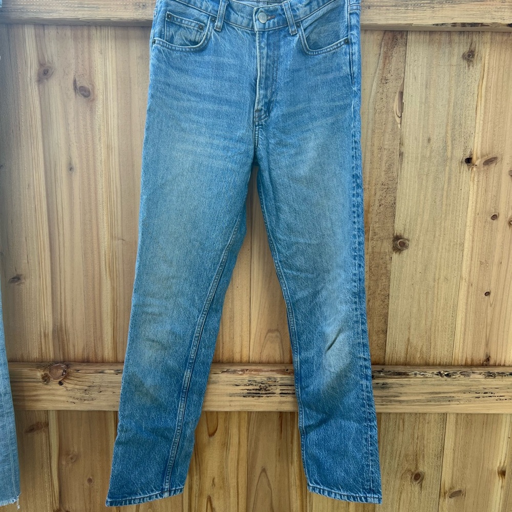 Reformation Light Blue Straight-Leg Jeans